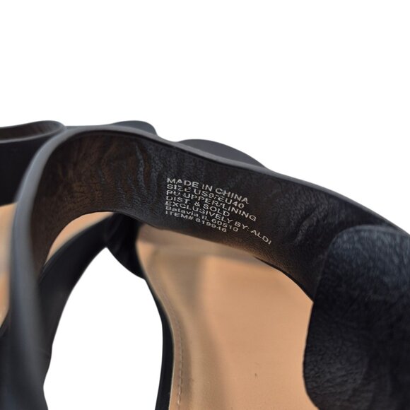 Serra Sandals Womens 9 Black Strappy Wedge Heels Memory Foam Beach Boho Chic - Picture 5 of 8